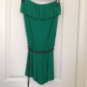 Ruffle romper with belt